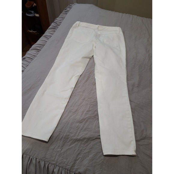 Talbots White Flawless Jeans Womens size 8 Slim Ankle classic 5 pocket coastal - Picture 3 of 10